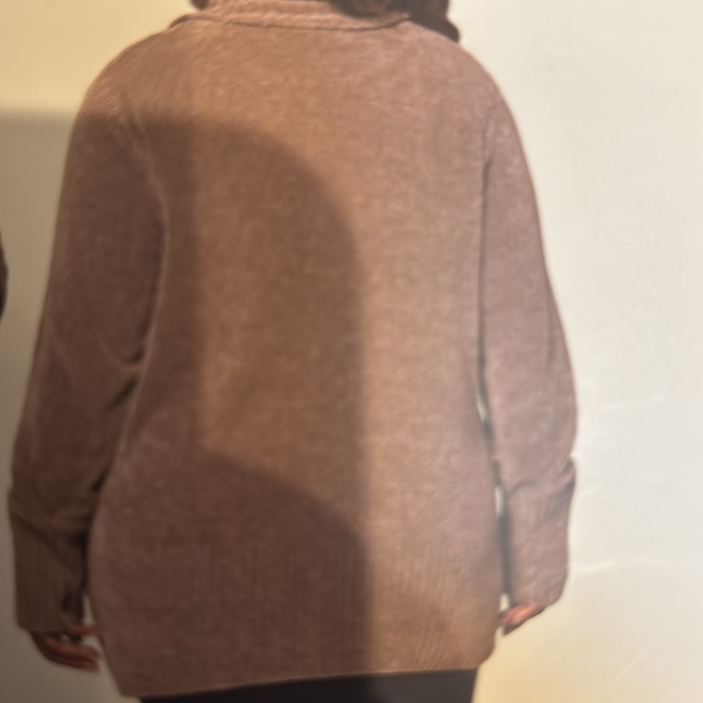 Orvis Chenille Shawl Collar Cardigan - Brown XXL  pockets - Picture 2 of 4